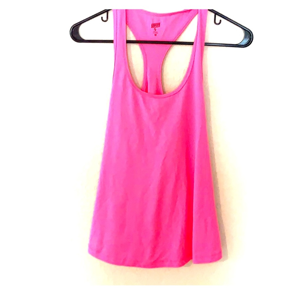 Athletic bright pink tank top